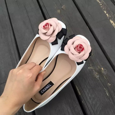 CHANEL Shallow mouth flat shoes Women--062